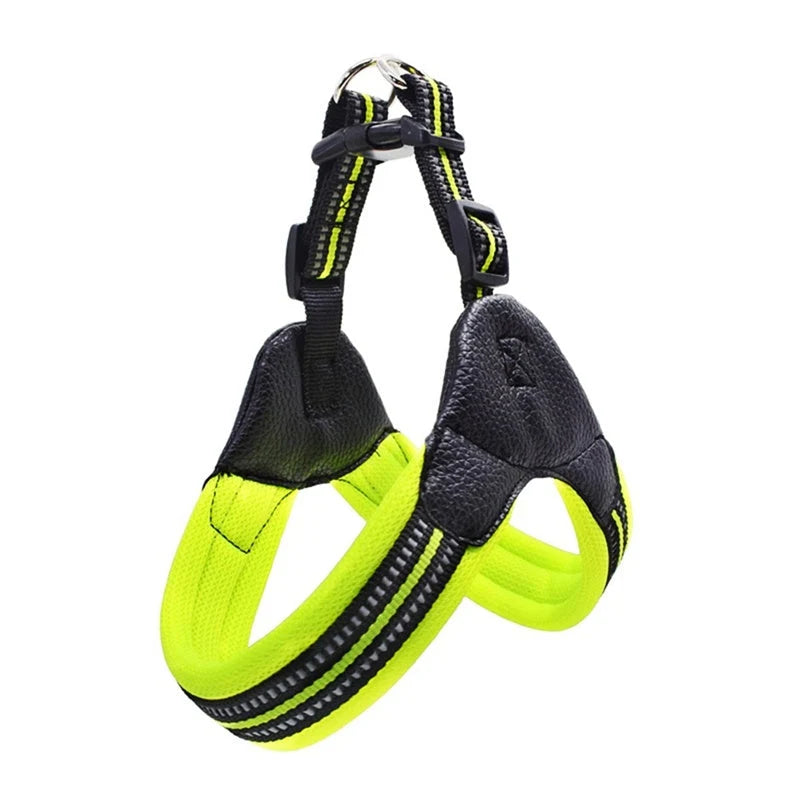 Dog Harness Reflective Mesh Adjustable Straps & Padded Handle