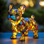 Dog Lamp Handmade LED Warm Light USB & Battery