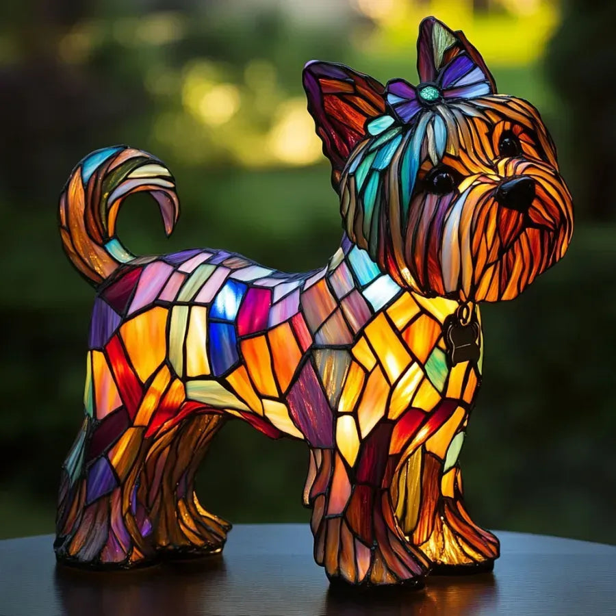 Dog Lamp Handmade LED Warm Light USB & Battery