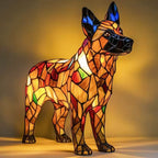 Dog Lamp Handmade LED Warm Light USB & Battery