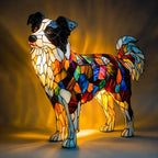 Dog Lamp Handmade LED Warm Light USB & Battery