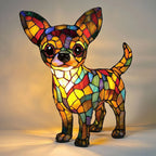 Dog Lamp Handmade LED Warm Light USB & Battery