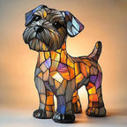 Dog Lamp Terrier Motif Solar & USB Rechargeable