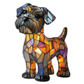 Dog Lamp Terrier Motif Solar & USB Rechargeable