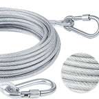Dog Leash Chew-Proof Steel Core & Carabiner Hooks