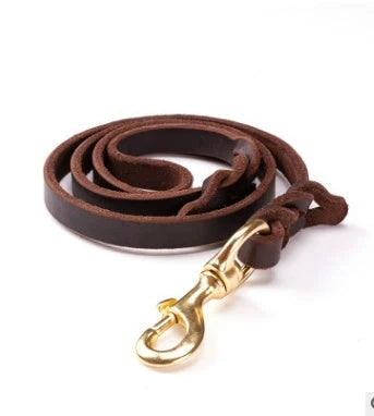 Dog Leash First Layer Leather For Large Dogs