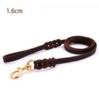 Dog Leash First Layer Leather For Large Dogs