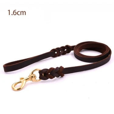 Dog Leash First Layer Leather For Large Dogs