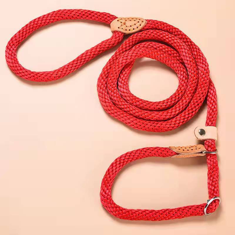 Dog Leash Integrated Training Collar Hemp Rope