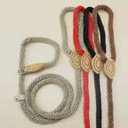 Dog Leash Integrated Training Collar Hemp Rope