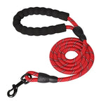 Dog Leash Reflective Nylon Double Rope Padded Handle