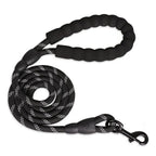 Dog Leash Reflective Nylon Double Rope Padded Handle