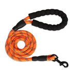 Dog Leash Reflective Nylon Double Rope Padded Handle