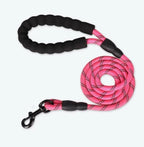 Dog Leash Reflective Stitching Ergonomic Handle & Durable Nylon