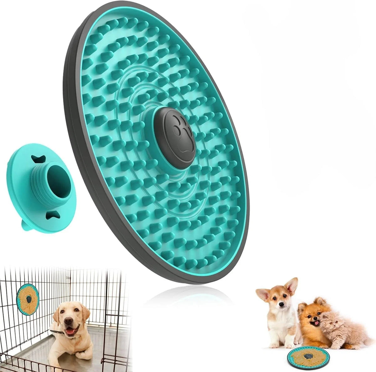 Dog Lick Mat Slow-Feed Textured Pet-Safe Dishwasher-Safe
