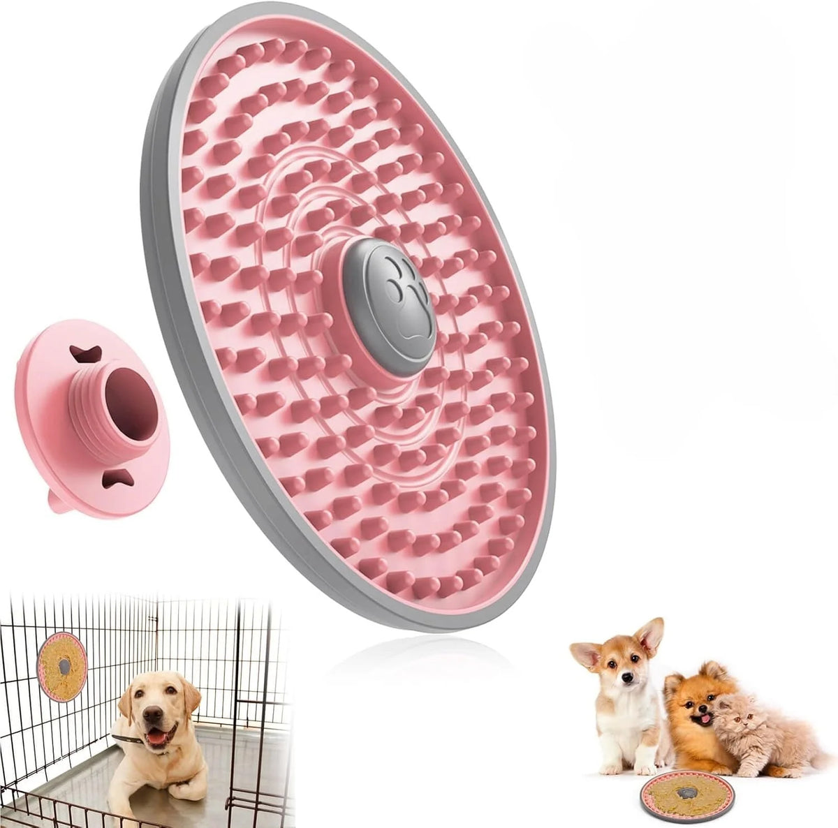Dog Lick Mat Slow-Feed Textured Pet-Safe Dishwasher-Safe