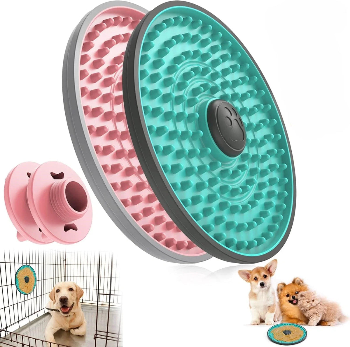 Dog Lick Mat Slow-Feed Textured Pet-Safe Dishwasher-Safe