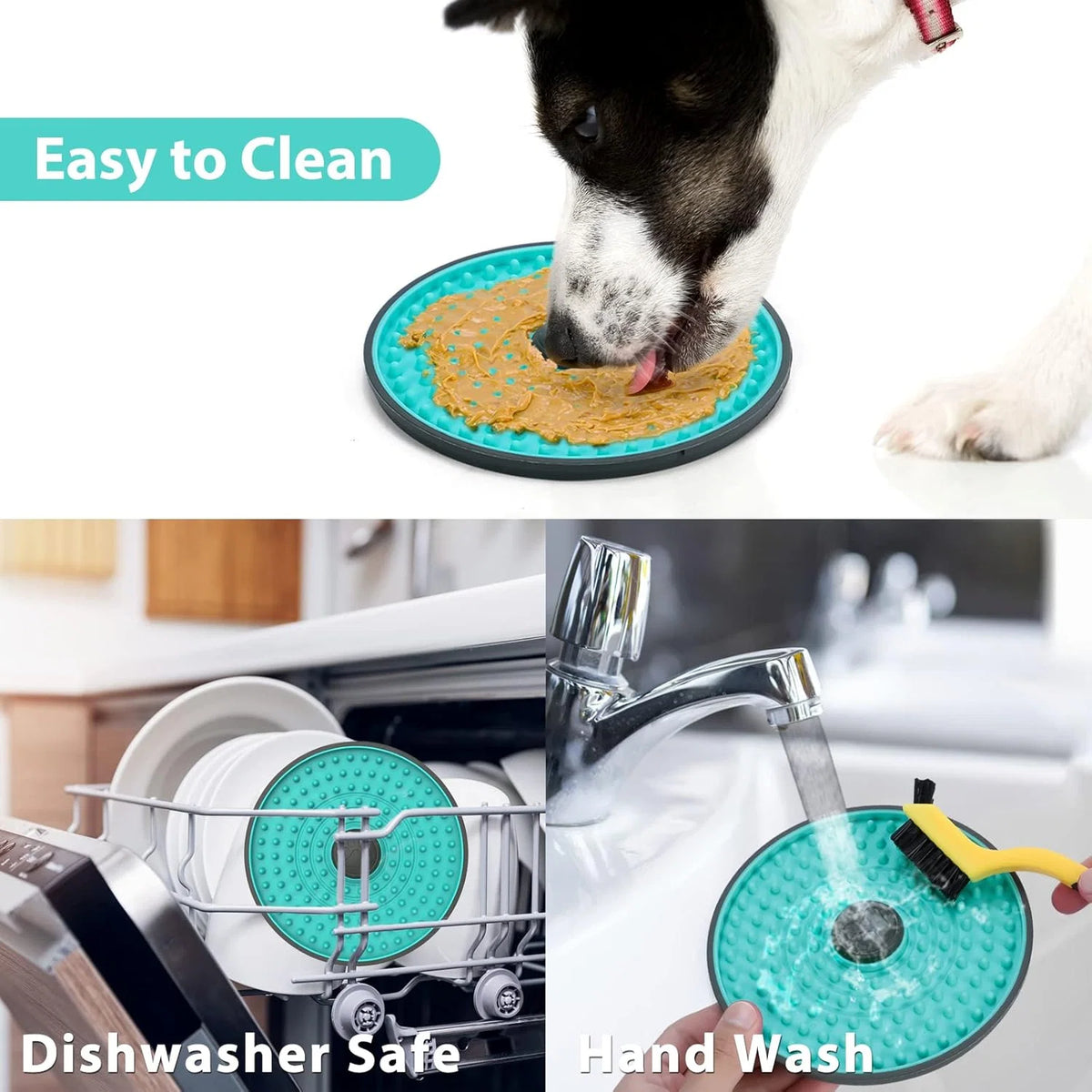 Dog Lick Mat Slow-Feed Textured Pet-Safe Dishwasher-Safe