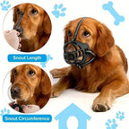 Dog Muzzle Breathable Mesh Adjustable Fit & Soft Edges