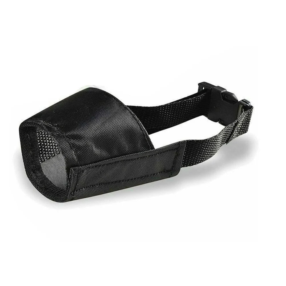 Dog Muzzle Breathable Nylon Adjustable Fit Quick-Release Buckle