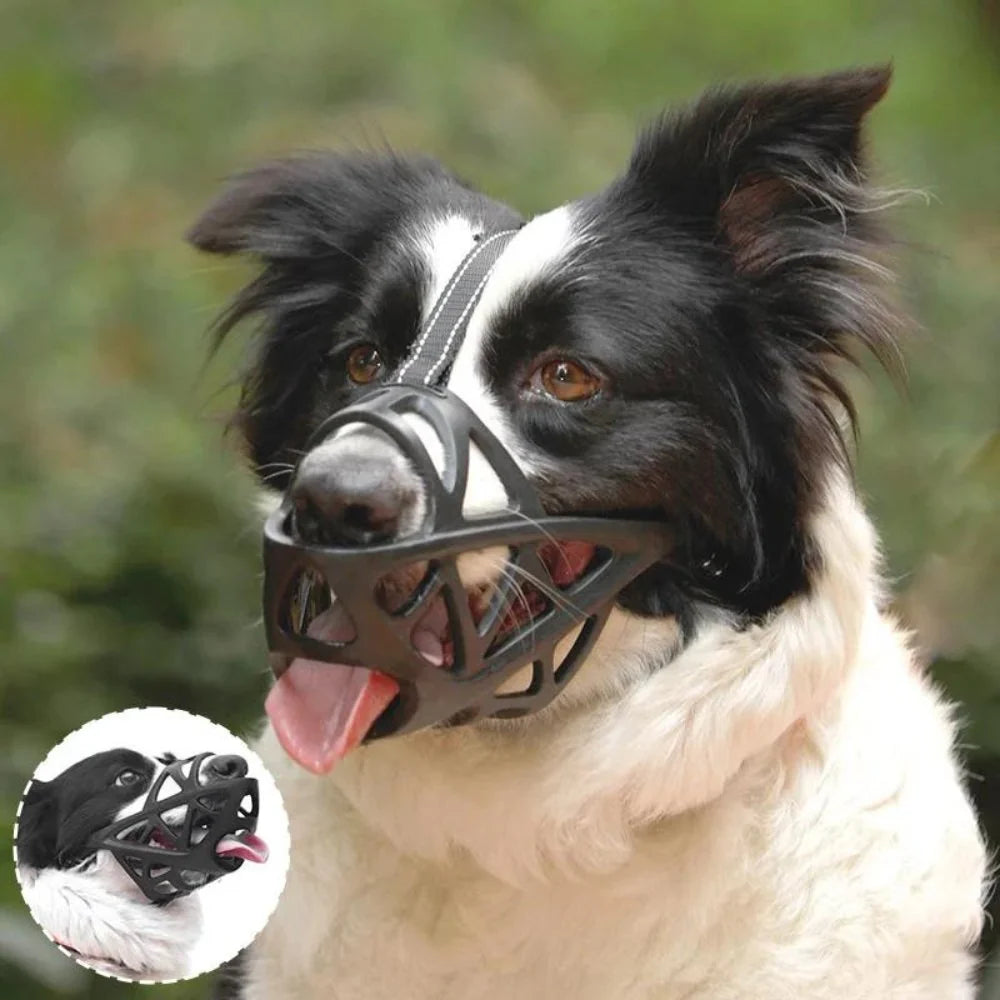 Dog Muzzle Breathable Soft Fabric Adjustable Fit