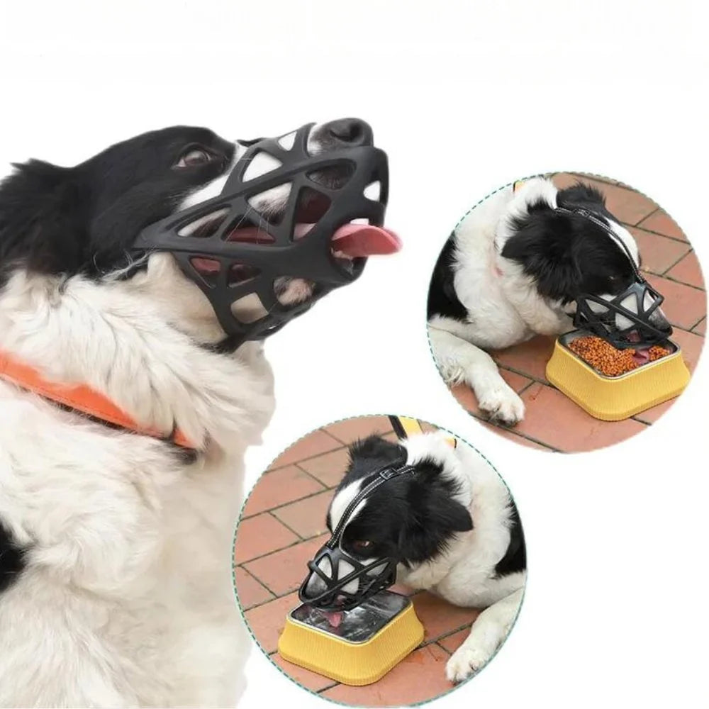 Dog Muzzle Breathable Soft Fabric Adjustable Fit