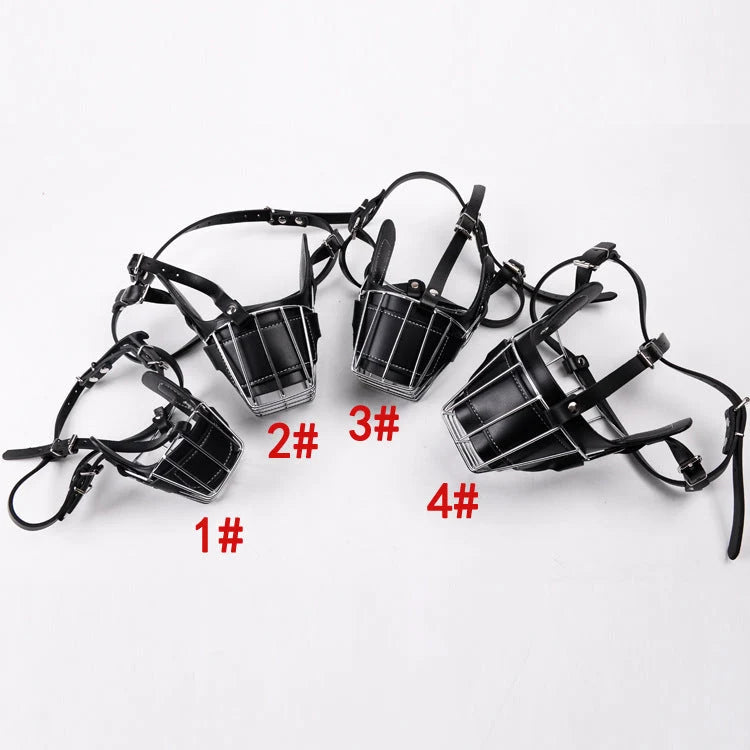 Dog Muzzle Durable Leather Humane Adjustable Fit