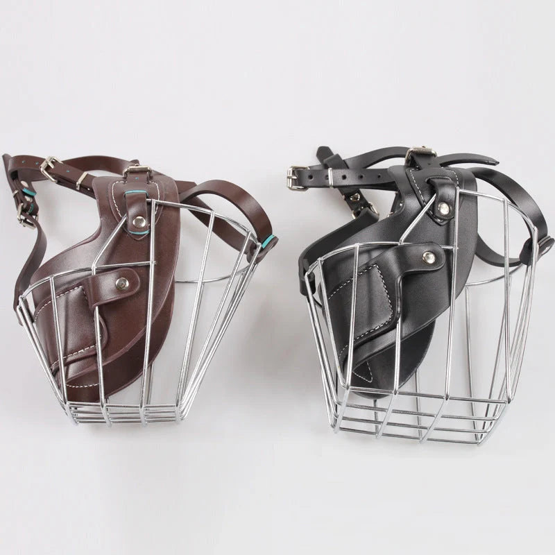 Dog Muzzle Durable Leather Humane Adjustable Fit