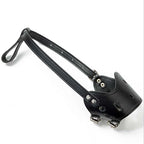 Dog Muzzle Leather Breathable Adjustable Straps