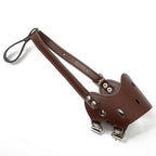 Dog Muzzle Leather Breathable Adjustable Straps