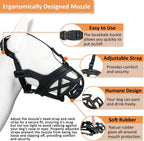 Dog Muzzle Open Basket Adjustable Straps