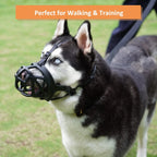 Dog Muzzle Open Basket Adjustable Straps