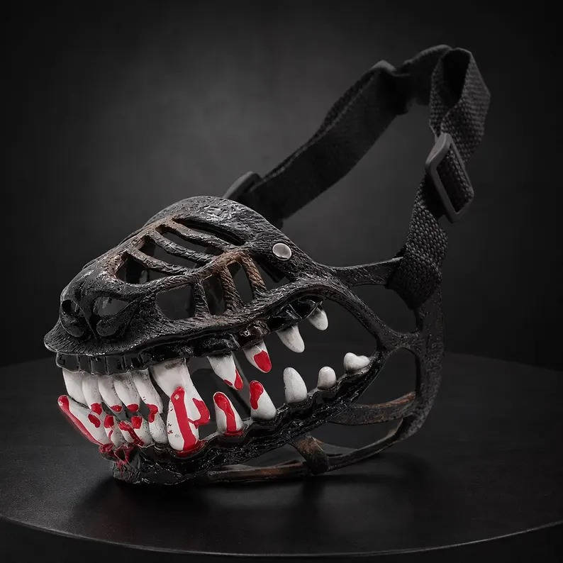 Dog Muzzle Open-Frame Silicone Monster Teeth