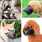 Dog Muzzle Soft Leather Breathable Vent Holes Adjustable Straps