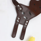 Dog Muzzle Soft Leather Breathable Vent Holes Adjustable Straps