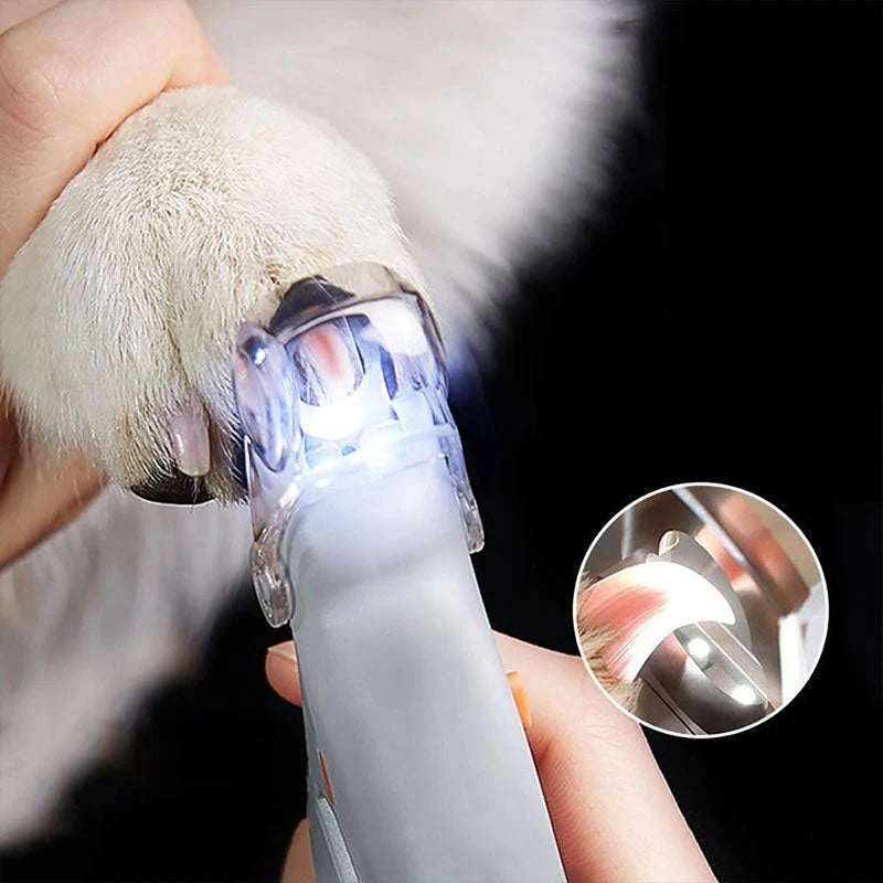 Dog Nail Clipper Integrated Safety Sensor Stainless Steel Blades