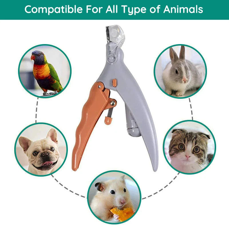 Dog Nail Clipper Integrated Safety Sensor Stainless Steel Blades