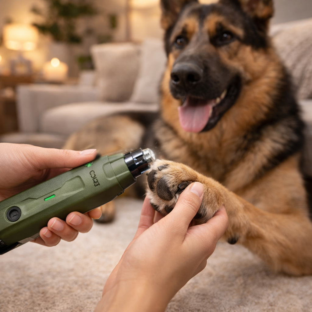 Dog Nail Grinder 6-Speed Whisper-Quiet Rechargeable Dual LED