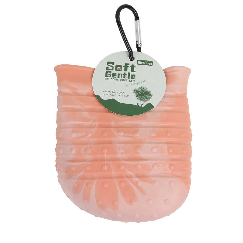 Dog Paw Cleaner & Grooming Brush Silicone Bristles Portable