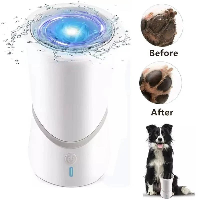 Dog Paw Cleaner Rotating Food Grade Silicone Bristles Rechargeable