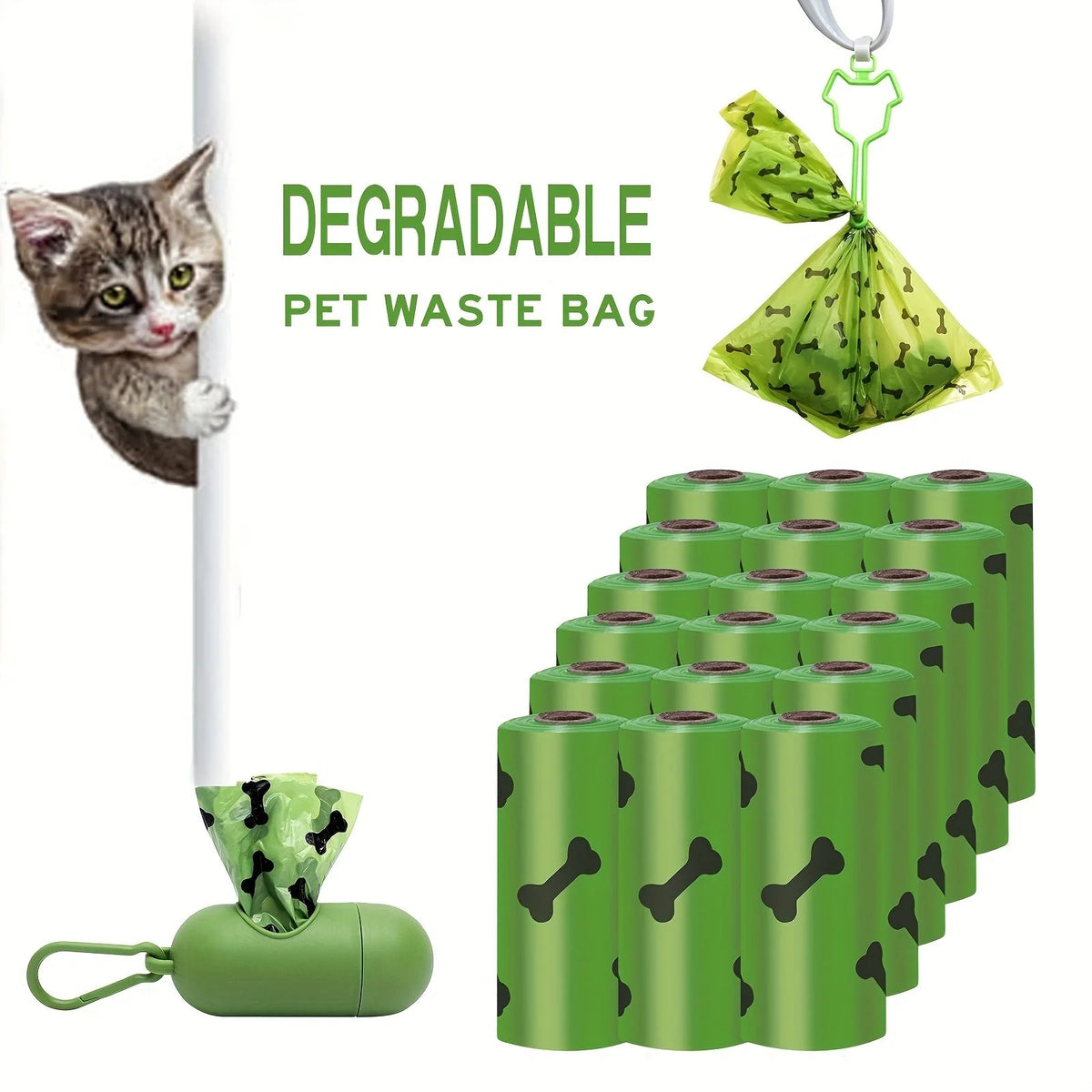 Dog Poop Bags Biodegradable & Leak-Proof 300 Bags