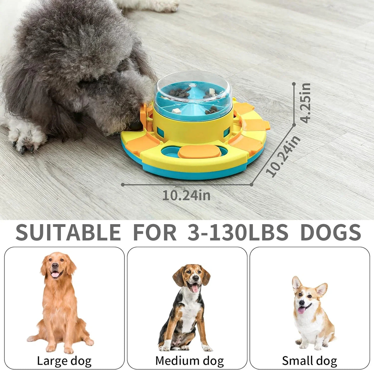 Dog Puzzle Feeder Interactive Slow Feeding Pet-Safe
