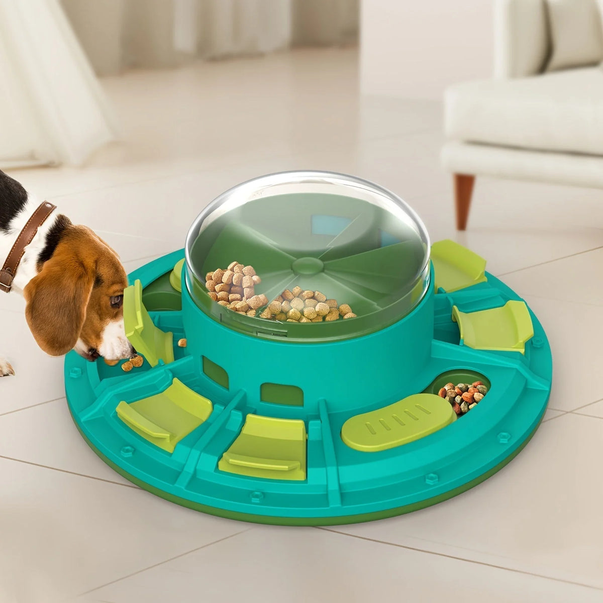 Dog Puzzle Feeder Treat-Dispensing & Slow-Feeder