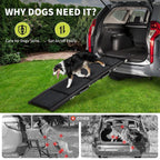 Dog Ramp Folding Aluminum Extra-Wide Non-Slip 250 Lb Capacity