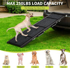 Dog Ramp Quad-Fold Aluminum Anti-Slip Stabilizing Latch