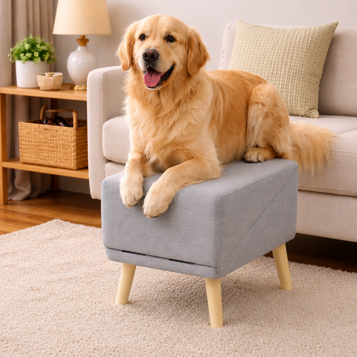 Dog Ramp & Stairs Foldable Non-Slip 110 Lb Capacity