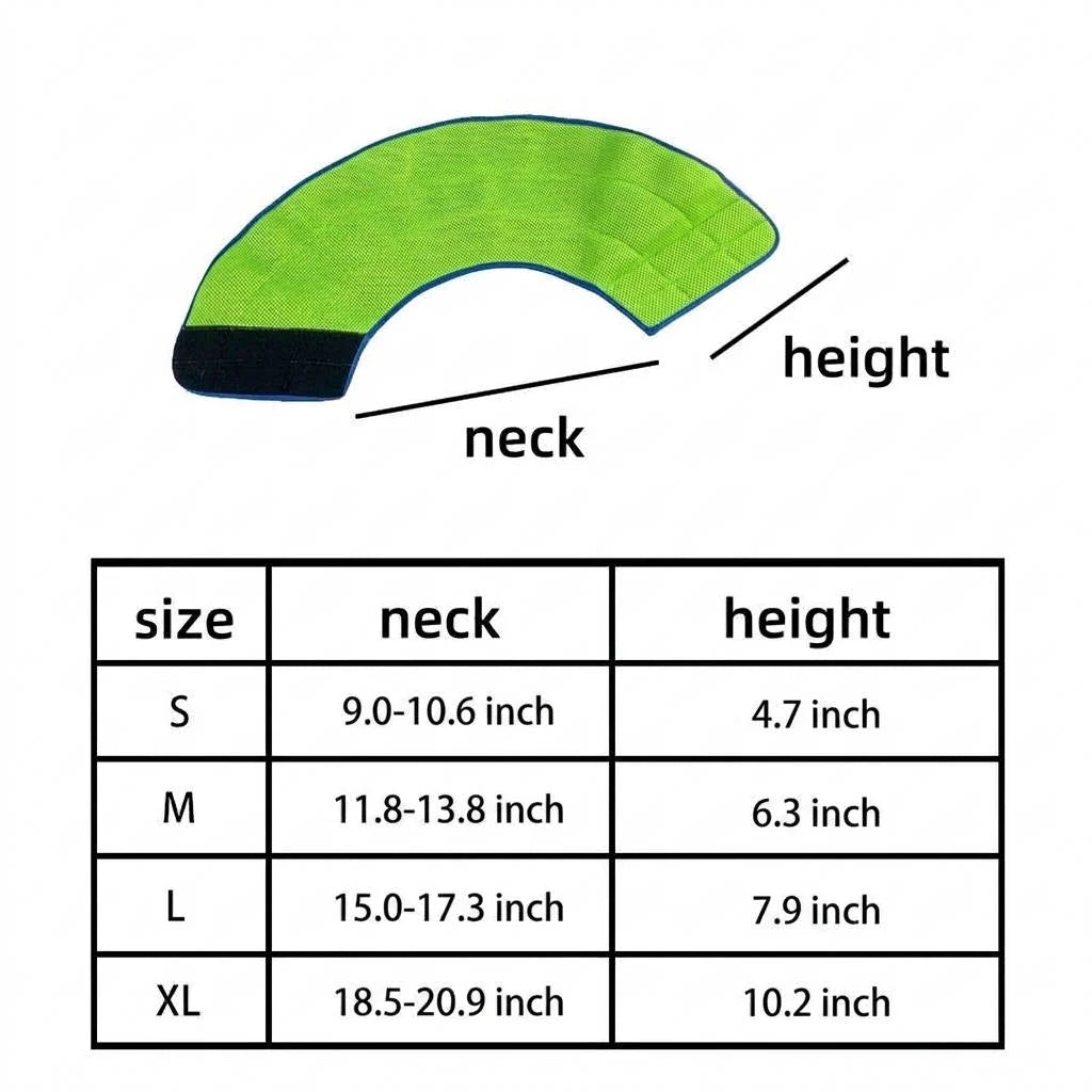 Dog Recovery Collar Breathable Mesh Adjustable Fit Machine Washable