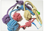Dog Rope Toy & Leash Hand-Knitted Cotton