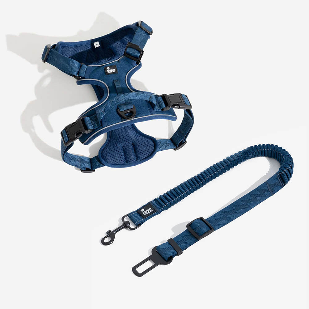 Dog Seatbelt Adjustable Elastic Shock-Absorbing Reflective