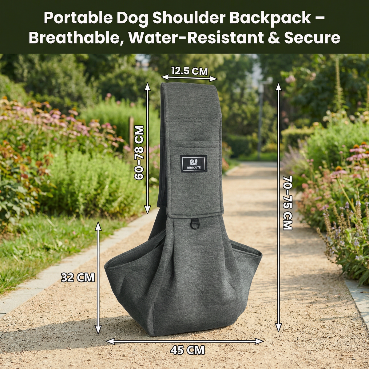 Dog Shoulder Backpack Breathable Fabric Ergonomic Strap